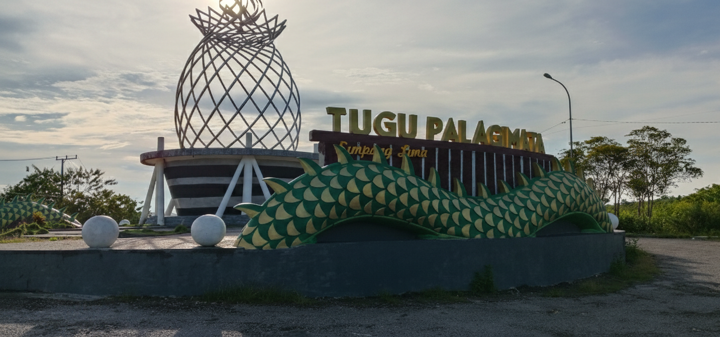 View Badan Naga dan Tugu Nenas Kota Baubau