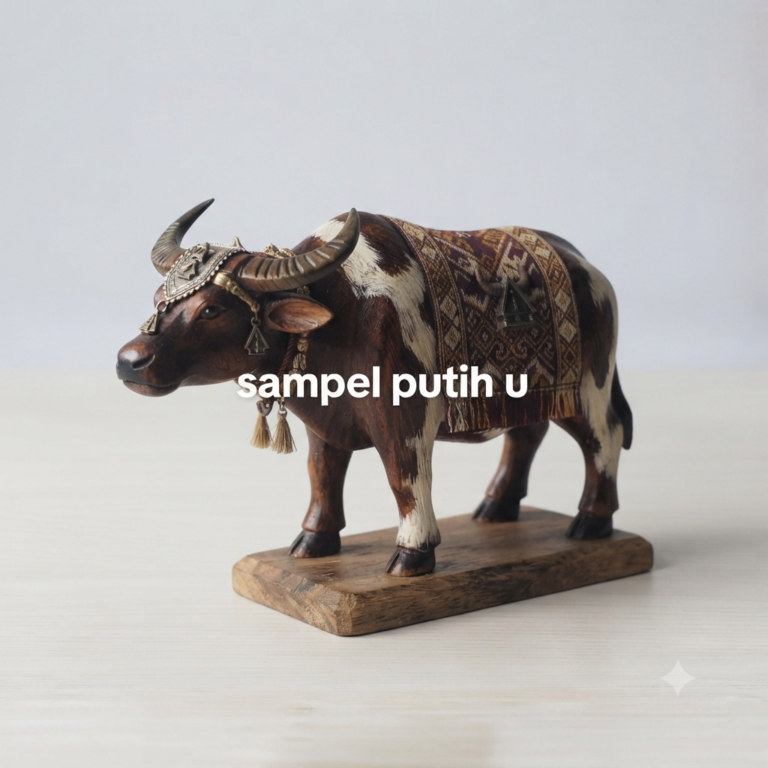 Patung Tedong / Kerbau Toraja Miniatur Kayu