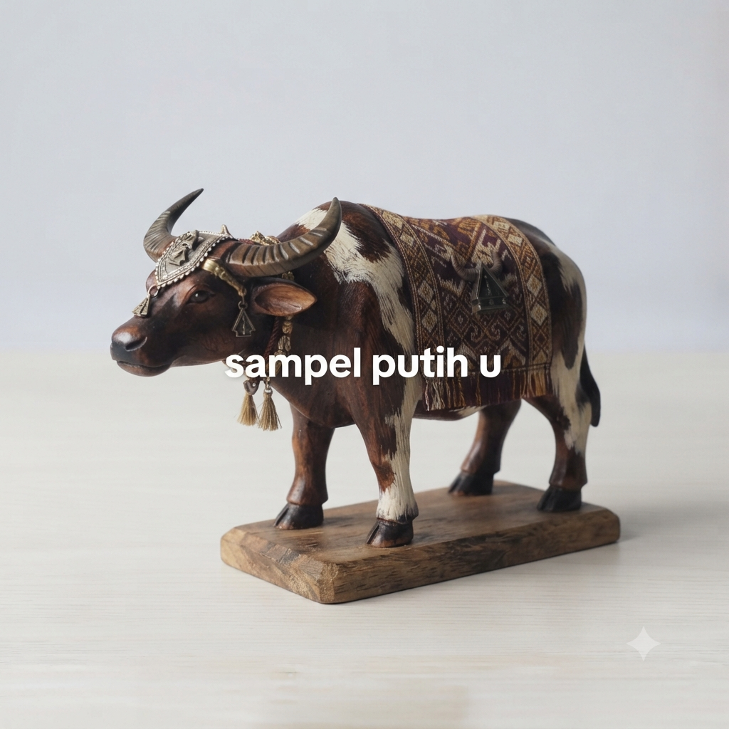 Patung Tedong / Kerbau Toraja Miniatur Kayu